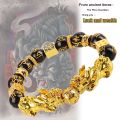Pixiu Guardian Bracelet Bring Luck Wealth Beads Strand Bracelets Chinese Fengshui Wristband Unisex Lucky Wealthy Men Women.