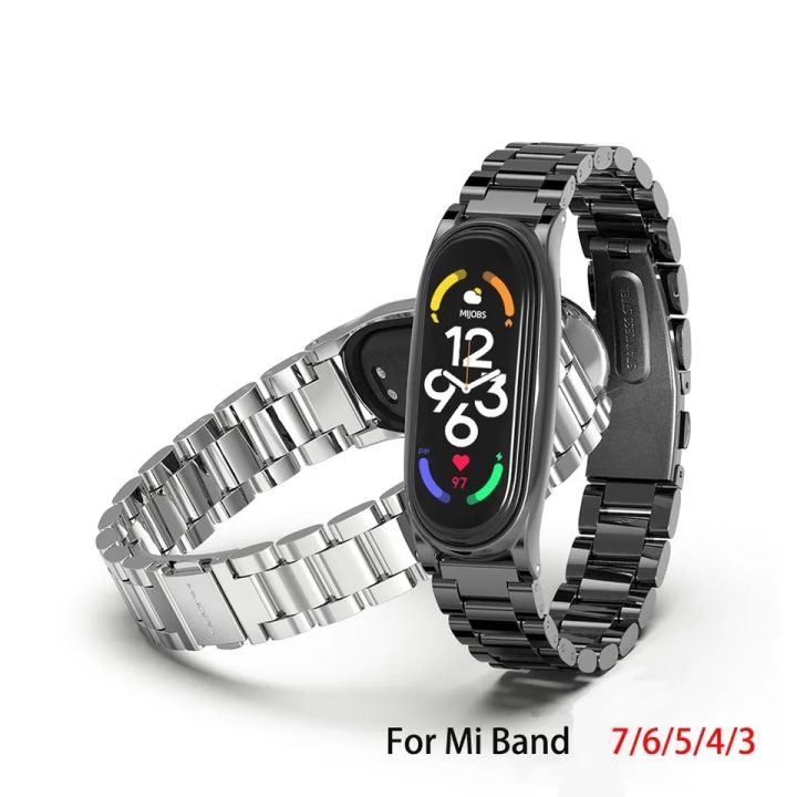 Xiaomi%20Mi%20Band%203/4,%205/6%20Bracelet%20Wristband%20Belt%20Stainless%20Steel%20Metal%20Strap%20Replacement%20Wrist%20Strap%20-%20Image%202