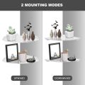 2Pcs Acrylic Corner Shelf Floating Wall Storage Shelf Display Speaker Organizer Bedroom Kitchen Storage Holder,Clear. 