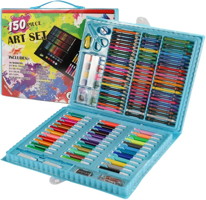150%20Pcs%20Kids%20Drawing%20Painting%20Set%20Art%20Set%20Children%20Drawing%20Supplies%20Kids%20Art%20Set%20for%20Drawing%20Painting%20and%20More%20with%20Portable%20Art%20Box,%20Coloring%20Supplies%20Art%20Kits%20Great%20Gift%20for%20Kids,%20Toddlers,%20Beginners%20-%20Image%202