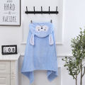 Children's bath towel hooded cape, baby cape, baby cartoon, coral velvet, soft absorbent bathrobe, thickened bath towel. 