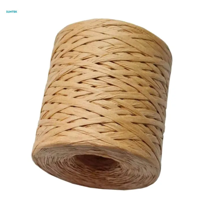 3x Raffia Paper Ribbon Roll Natural Twine Cord String for Valentine' Day Gift Wrapping Florist Bouquets Projects Crafting Weaving