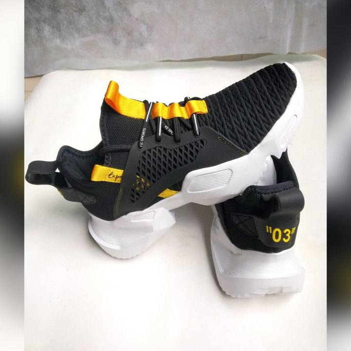Attractive Design Men’s Fashionable Sneaker Shoes Black & White Cates Shoes Long high