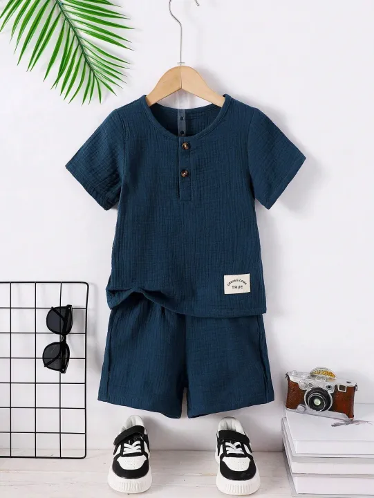 Children%E2%80%99s%20Boys'%20Relax%20Wear%20Casual%20Outdoor%20Turn-Down%20Collar%20Shirt%20Set%20for%20Kid%E2%80%99s%20-%20Image%206