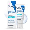 CeraVe Ultra-Light Moisturizing Gel, Hydrating Gel Face Moisturizer For Men & For Women with Ceramides, Niacinamide, Hyaluronic Acid, Fragrance Free, Oil-Free, Mattifying Moisturizer, 1.75 FL Oz.