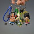 1pcs Action One Piece Keychain 3D PVC Luffy Zoro Sanji Figure Model Toys Bag Pendant One Piec Anime Figure Key Outlier Aeuinv.