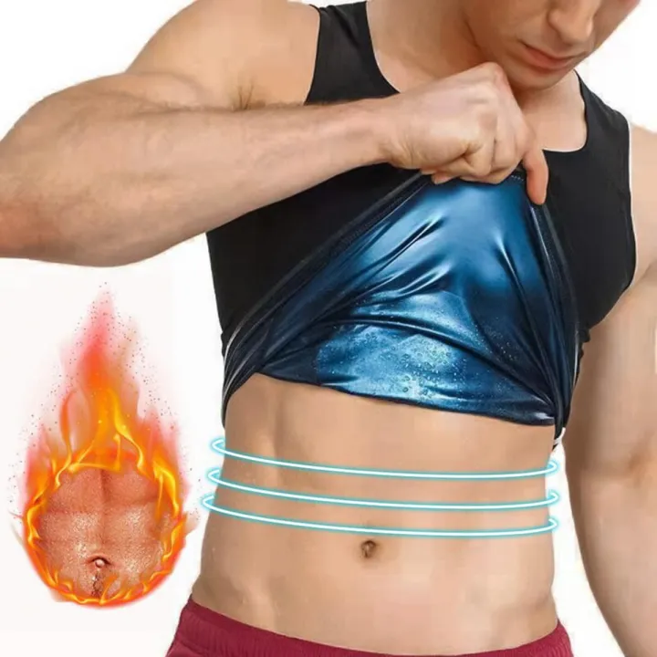 Fat Compressor Men Men Sweat Sauna Shaper Waist Trainer Tummy Belly Compression Shirt ...