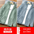 Sun Protection Clothing Men's Summer Ice Silk Breathable Light Cool Feeling Loose Trendy Casual Sun-Protective Clothing Men's Thin Coat.