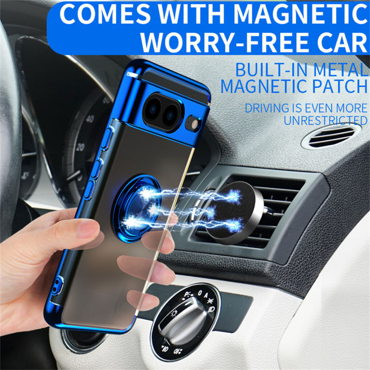 Applicable%20Google%20Pixel%208%20Phone%20Case%20Google%208Pro%20Electroplating%20Transparent%20Protective%20Cover%20Ring%20Magnetic%20Car%20New%20-%20Image%204