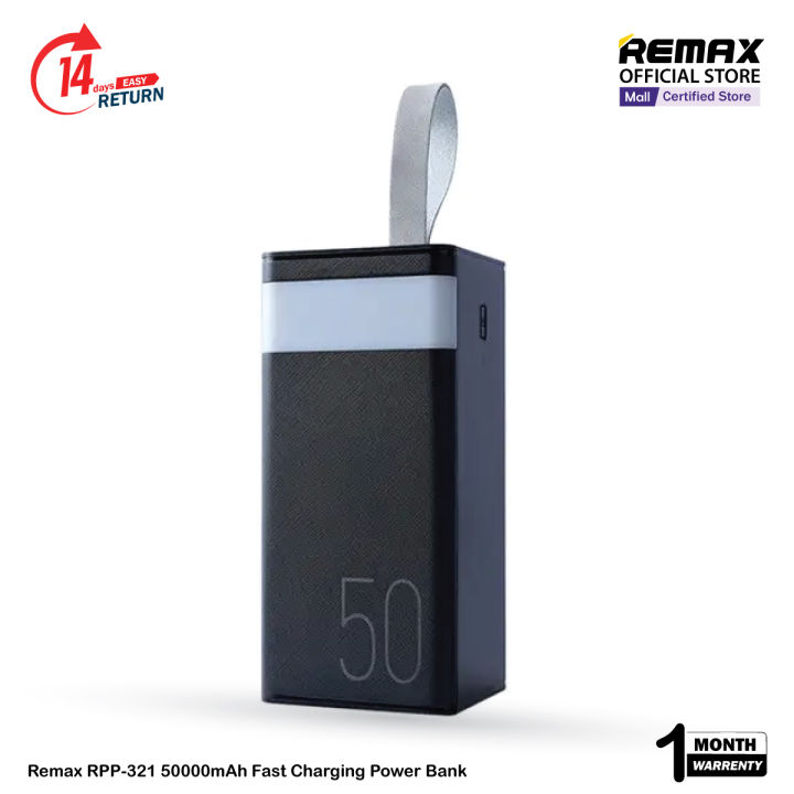 Remax RPP-321 Portable Power Bank 50000mAh with Dual USB Ports, 20W PD ...