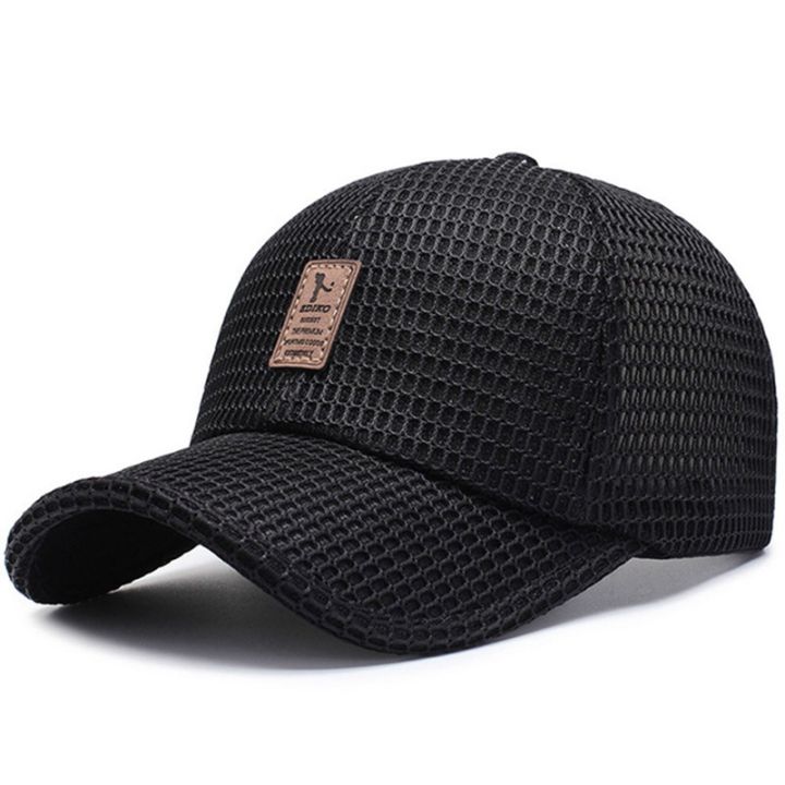 【Daily Necessities For Anyone Store】2021 Men's Mesh Baseball Cap Breathable Summer Dad Outdoor Fishing Hats Bone Gorras Trucker Cap Sport caps
