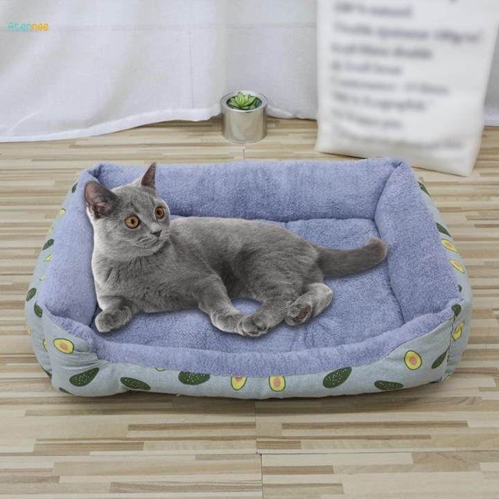 Rectangle Small Dogs Bed Comfort Puppy Bed Pet Cushion for Cats Kitten 40cmx30cm