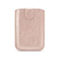 PU Leather Wallet Card Bag Adhesive Holder Case Pouch Sticker for Cell Phone.
