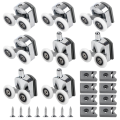 8Piece Curved Shower Door Rollers Replacement Shower Door Wheels for Curved Bathroom.