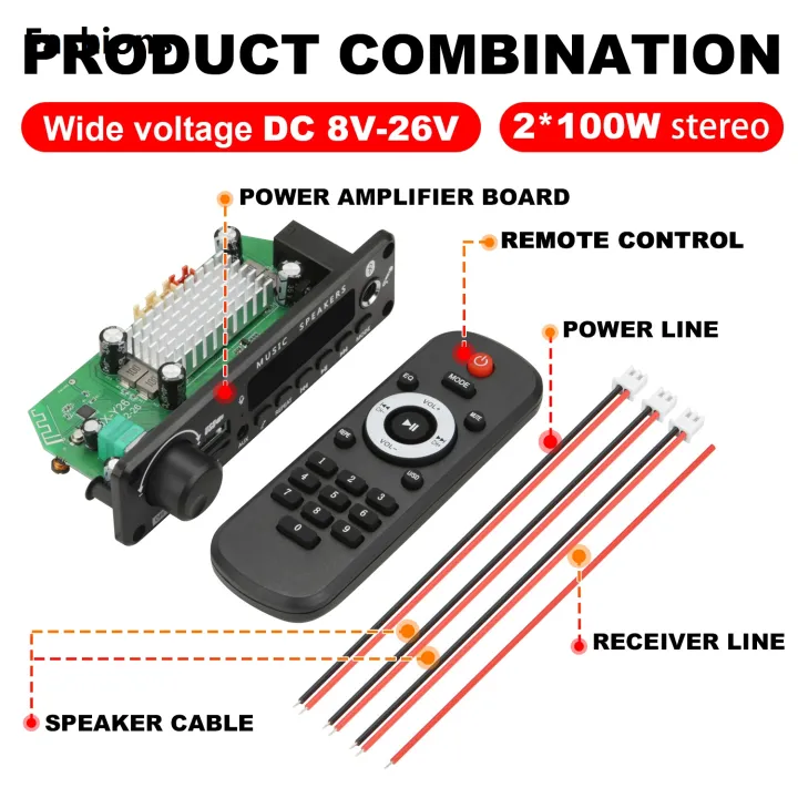Fashions%20NEW%20200W%20Amplifier%20Bluetooth%20DIY%20MP3%20WAV%20Decoder%20Board%20DC%2012V%20100W%20Wireless%20Car%20USB%20MP3%20Player%20TF%20Card%20Slot%20USB%20FM%20with%20Mic%20-%20Image%206