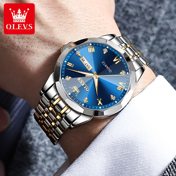 Ol-evs%209931%20Replica%20Stainless%20Steel%20Top%20Brand%20Quartz%20Fashionable%20Wrist%20Couple%20Watch%20For%20Men-Women%20Watch%20For%20Men%20-%20Image%209