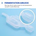 Fermentation Airlock,Brewing Airlock Wine Airlock Beer Airlock with Rubber Airlock Stopper Plugs Airlock Twin Bubble Airlock for Wine Making, Beer Brewing Glass Carboy Fermenter.