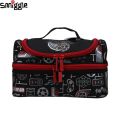 Australia Smiggle High Quality Original Lunch Bag Boys Black Red Soccer Bento Bag Fruit Lunchbox Portable Waterproof Picnic Box. 