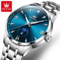 Olevs 3646 Stainless Steel Analog Wrist Watch For Men. 