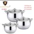 Kaisa Villa Stainless Steel Induction bottom 3 pcs Cookware Set KV-6640.