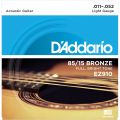 D'Addario EZ910 85/15 Bronze Acoustic Guitar Strings, 11-52 Light.