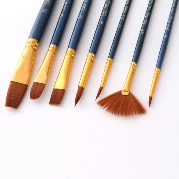 7%20Pcs%20Paint%20Brush%20Set%20and%201%20Pieces%20Artist%20Color%20Round%20Palette%20-%20Image%202