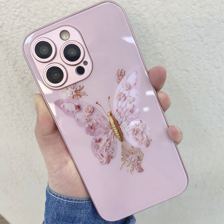 %E3%80%90PinkyGirl%E3%80%91New%20Glass%20Butterfly%20Pattern%20Case%20for%20IPhone%2014%20Pro%20Max%2013%20Pro%2015%2012%2011%20Pro%20Max%20Fairy%20Butterfly%20Glass%20Phone%20Case%20-%20Image%206