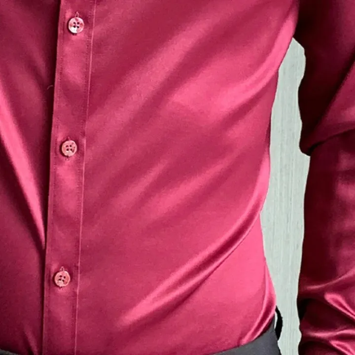 Men's%20Luxury%20Navy%20Satin%20Dress%20Shirts%202023%20Brand%20New%20Slim%20Fit%20Long%20Sleeve%20Shirt%20for%20Men%20Business%20Casual%20Strech%20Chemise%20Homme%20-%20Image%204