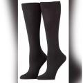 Cotton Women's Satin Sheer Knee socks for women Highs - BLACK Color Stockings.