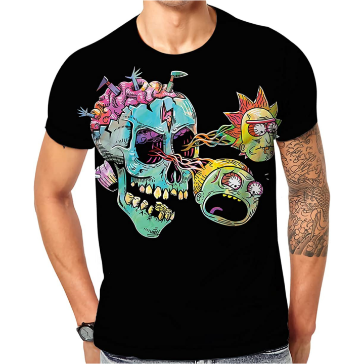 2023%20Skull%20Men'S%20T-Shirt%203d%20Printed%20Casual%20Short%20Sleeved%20Tees%20Skull&Beauty%20T%20Shirt%20For%20Men%20Loose%20Oversized%20Shirt%20O-Neck%20Clothing%20-%20Image%207