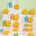 Sunfloweio Kids Owl Clock Time Learning Toys Montessori Teaching Tool Digital Time Matching Cognitive Math Toy Kindergarten Educatinal Game. 