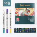12/24/36 Double-Ended Acrylic Marker Waterproof Quick-Drying Soft-Head Hard-Head Marker Set Artist Student Pro Watercolor Pen. 
