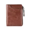 Fashion Men's Leather Wallet RFID Anti Theft Male Business Card Holder Man Money Bag Purse Zipper Wallet for Men. 