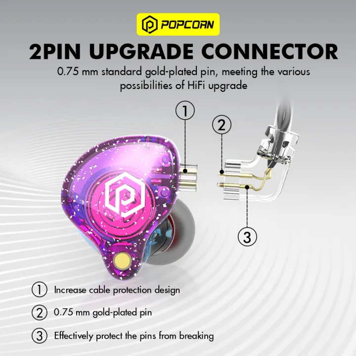 Popcorn%20Original%20Headphone%20Upgraded%20Earphone%20Cable%20HIFI%202Pin%20Connector%20Use%20For%20POCORN%20X8%20PRO%20X9%20PRO%20TRN%20MT1%20KZ%20ZSN%20PRO%20X%20EDX%20PRO%20QKZ%20AK6%20Pro%20-%20Image%204