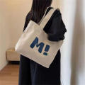 Design Tote Bag Spacious Slogan Printed Fashionable Shoulder Bag Large Capacity Casual Crossbody Bag for Women Girls. 