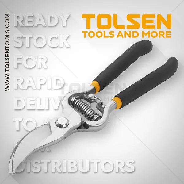 TOLSEN%208"%20Garden%20Pruning%20Shear%20Bypass%20Pattern%20200mm%20or%208%20Inch%20Dipped%20Handle%20Model:%2031018%20-%20Image%205