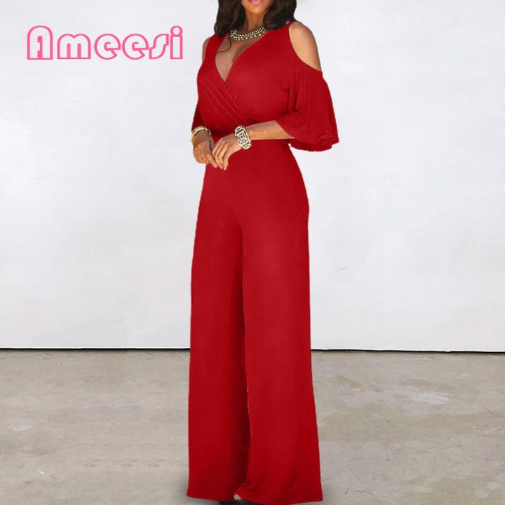 Party%20Romper%20Solid%20Color%20Wide%20Leg%20Jumpsuit%20Summer%20Jumpsuit%20-%20Image%206