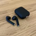 Buds Air I12 TWS True Wireless Bluetooth Earphone Headset, Black, High-Quality Sound, Touch Control, Noise Cancellation, Long Battery Life. 