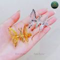 1Pcs Silver/Gold Metal Moving Butterfly Hair Clip - Cute Hairpin for Women.