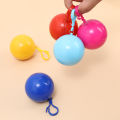 1/5PCS Portable Raincoat Disposable Raincoat Ball Rainwear Biker Waterproof Emergency Rain Poncho Cape With Keyring. 