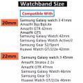 High Quality Elastic Nylon Band 22mm Watch Strap 20mm For Galaxy Watch 3 41mm 45mm / Gear S3 46mm 42mm Replacement Watchband Amazfit GTR Sport Bracelet 22mm Accessories. 