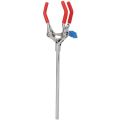 Lab Clamp 28cm 3 Prong Finger Style Rubber-Coated Head Laboratory Clamp Multifunctional Condenser Beaker Extension Clamp. 