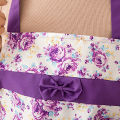 Apron Oil-proof Lady Dress Cotton Floral Pattern Apron Cover Home Kitchen Supplies.