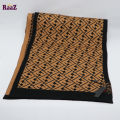 Brown Black Fendi Knitted Logo Premium Wool Winter Muffler. 