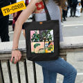 SamiaCrafts Versatile Canvas Tote Bag with Zipper for Women – Perfect for University, College, and Everyday Use.