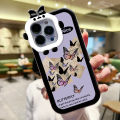 Hontinga for iPhone X XS Back Cover Fashion Butterfly Phone Case Monster Lens Camera Protection TPU Cover.