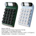 1 Set Green Axis Calculator Rounded Texture Mathematical Calculations ABS 10-Digit Mechanical Key Calculator for School. 