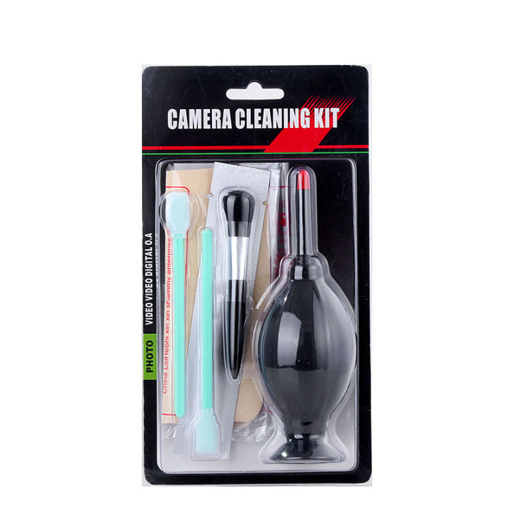 【YIYANGMAOYI111】5In1 DSLR Lens ing Kit Brush Senior Shammy CCD Swabs Wand for Canon Nikon Sony Pentax Fujifilm