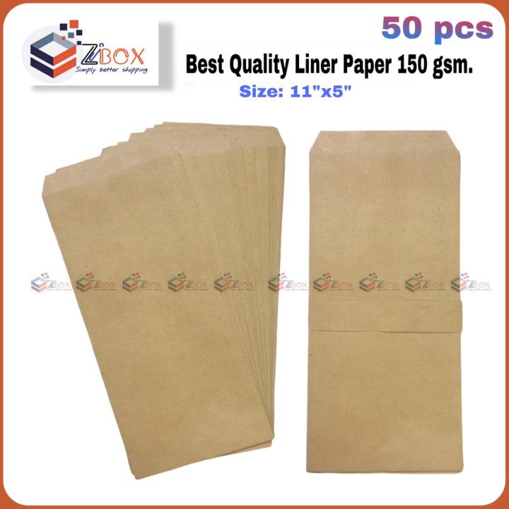 Envelope Liner Best Quality 150gsm Size 11"x5 pack of 50 pcs