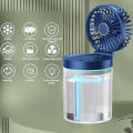 Humidification Fan Water Cooling Fan USB Mini Small Fan Desktop Fan 2024 Summer New Home Foldable Cold Air Humidifier Spray Fans.